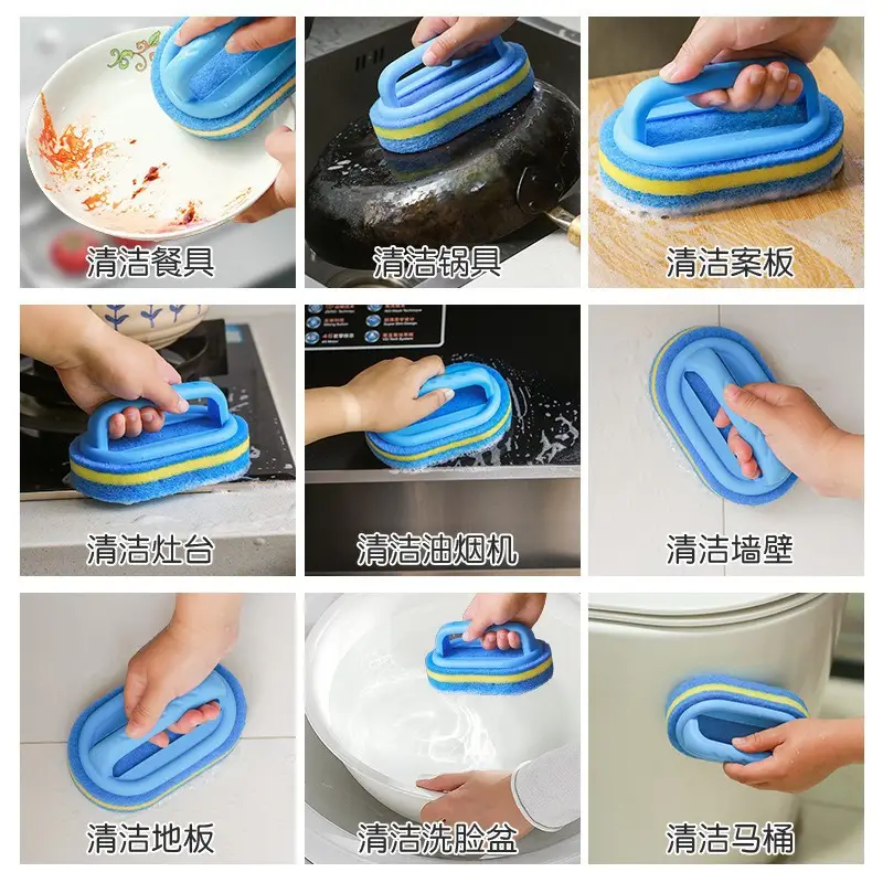 Multifunctional Kitchen Sink Brush with Handle