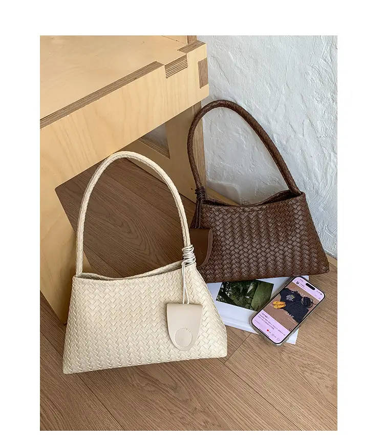 Retro Brown Textured Crossbody Bag for Women — feature 19