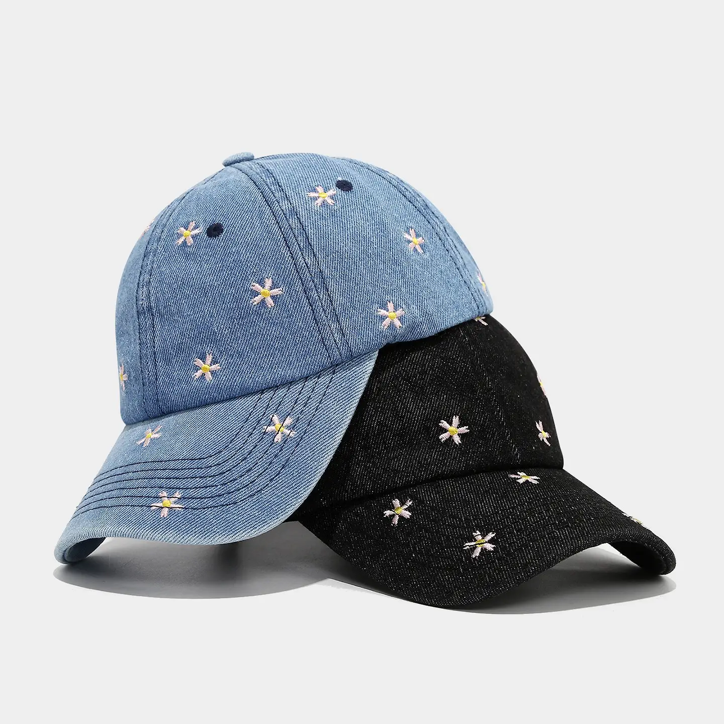 Black Embroidered Women's Sun Hat for Autumn Travel - Image 6
