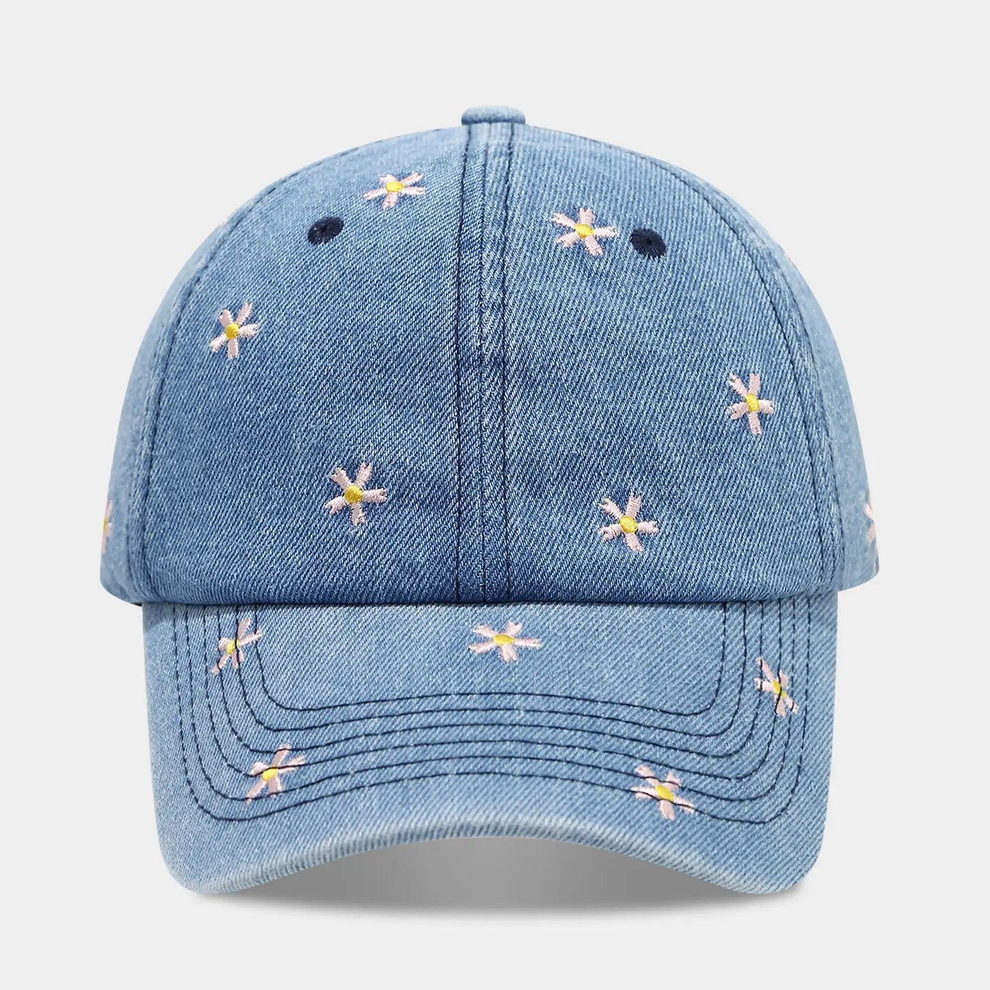 Black Embroidered Women's Sun Hat for Autumn Travel - Image 7