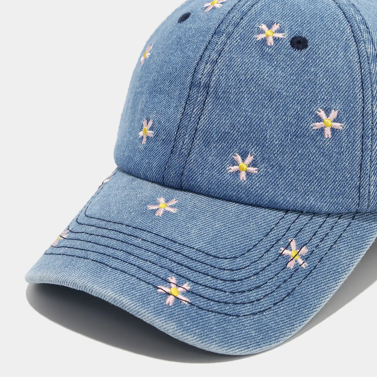 Black Embroidered Women's Sun Hat for Autumn Travel — feature 8