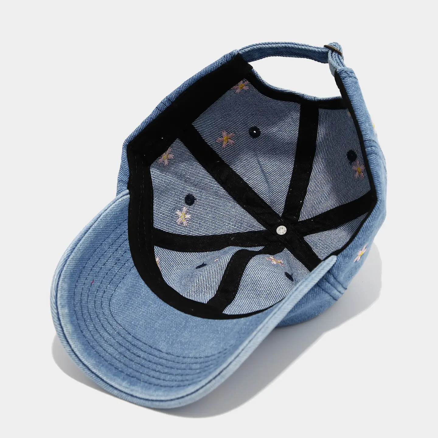 Black Embroidered Women's Sun Hat for Autumn Travel — feature 9