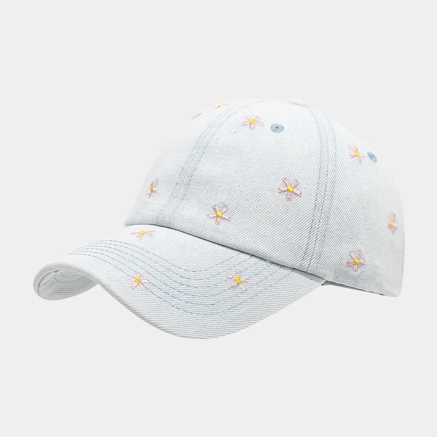 Black Embroidered Women's Sun Hat for Autumn Travel - Image 3