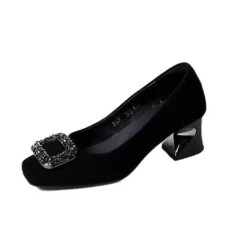 Rhinestone Flat Heels Women Black 2025 - Image 6