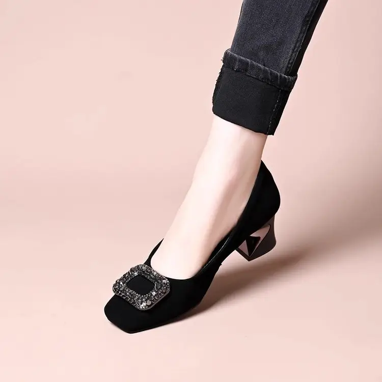 Rhinestone Flat Heels Women Black 2025 — feature 1