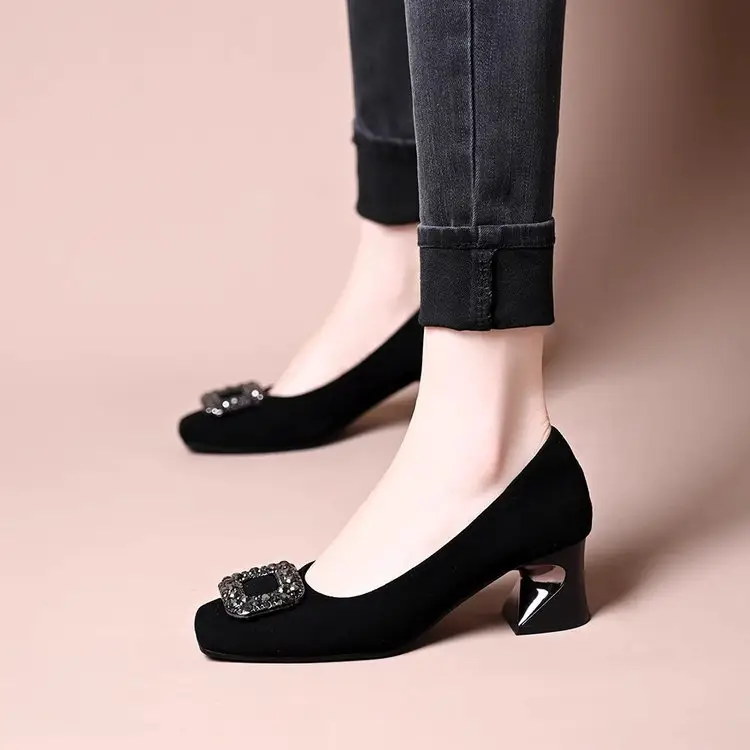 Rhinestone Flat Heels Women Black 2025 — feature 2