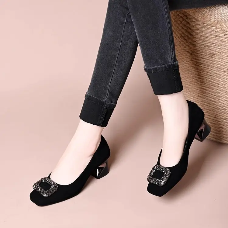 Rhinestone Flat Heels Women Black 2025 — feature 3