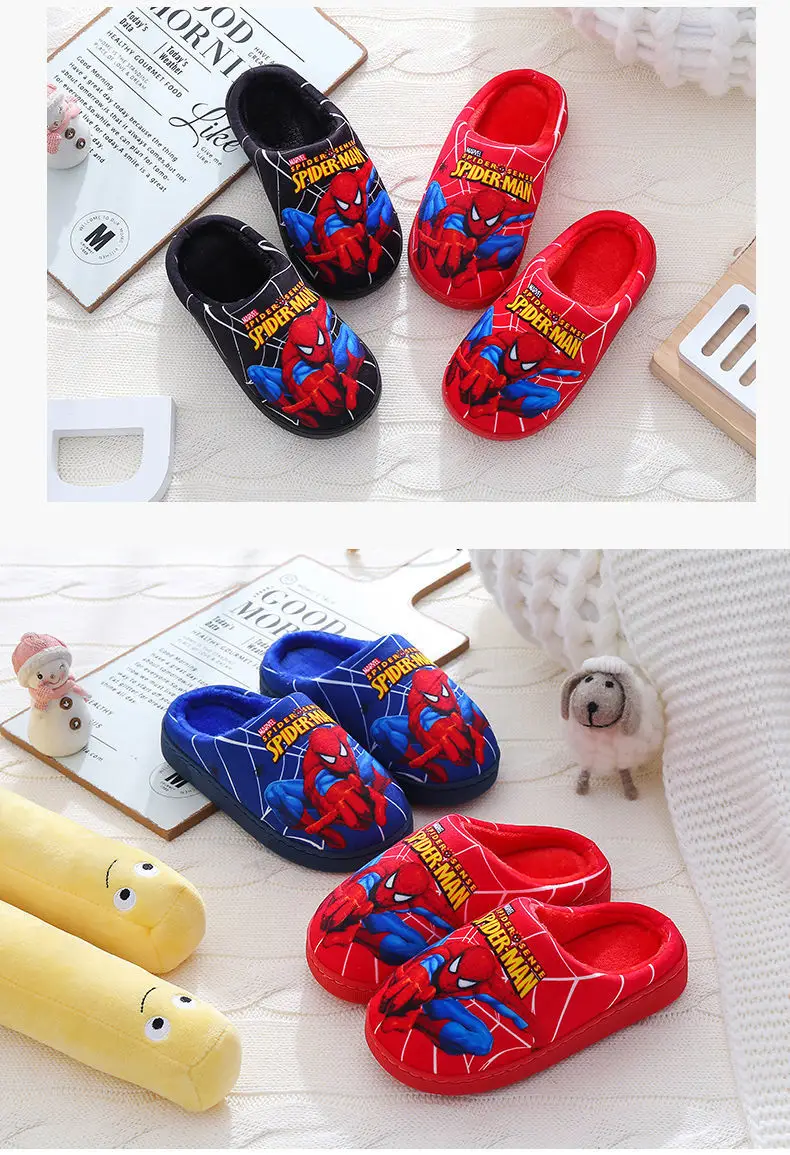 Children's Cotton Slippers for Older Kids, Winter Cartoon Non-Slip Warm Indoor Closed-Back Cotton Shoes for Boys and Girls, Trendy, Fleece-Lined and Thickened — feature 18