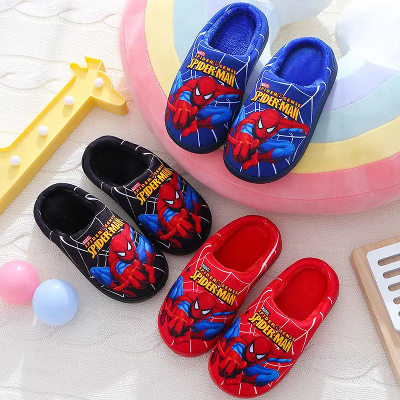Children's Cotton Slippers for Older Kids, Winter Cartoon Non-Slip Warm Indoor Closed-Back Cotton Shoes for Boys and Girls, Trendy, Fleece-Lined and Thickened — feature 2