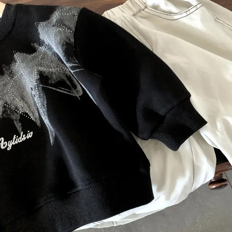 Boys Cotton Sweatshirt Black Ayatul Islam Design — feature 6