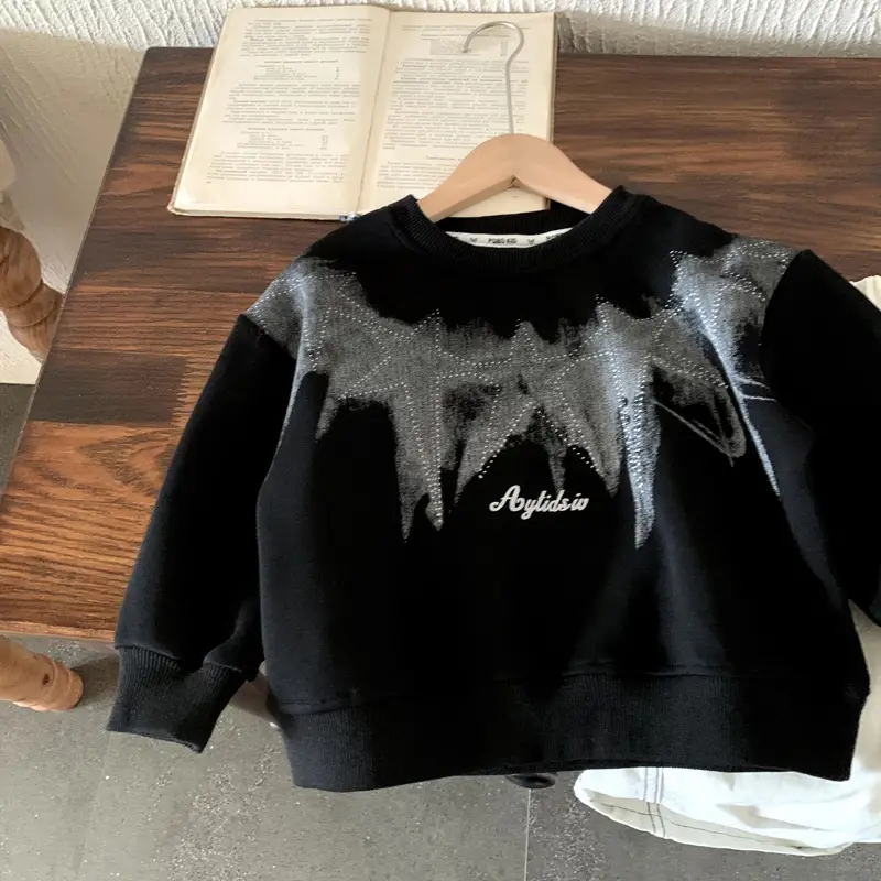 Boys Cotton Sweatshirt Black Ayatul Islam Design — feature 7