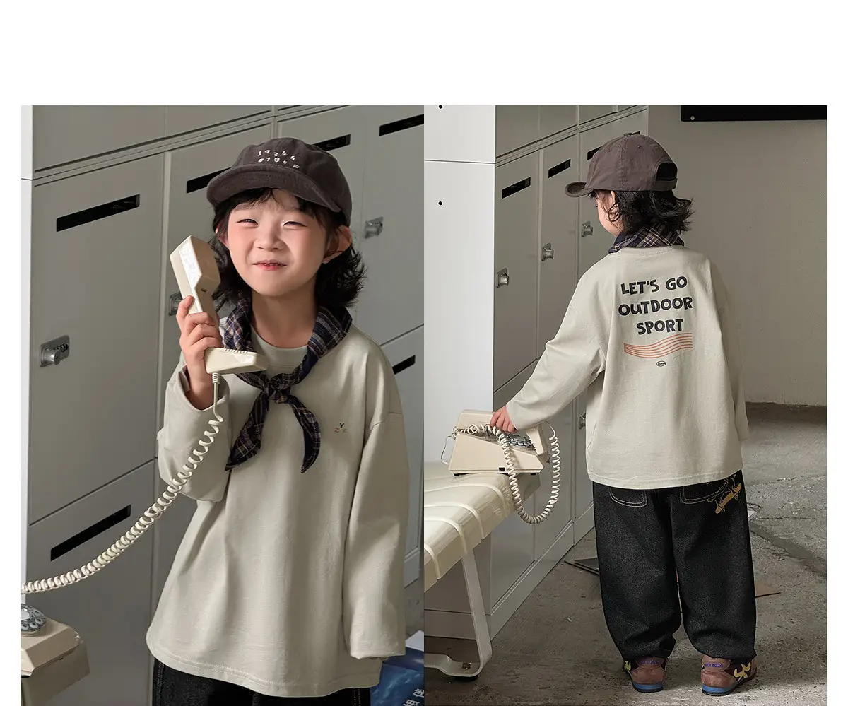 Pure Cotton Boys T-Shirt 2025 Autumn Long Sleeve Casual Wear — feature 46