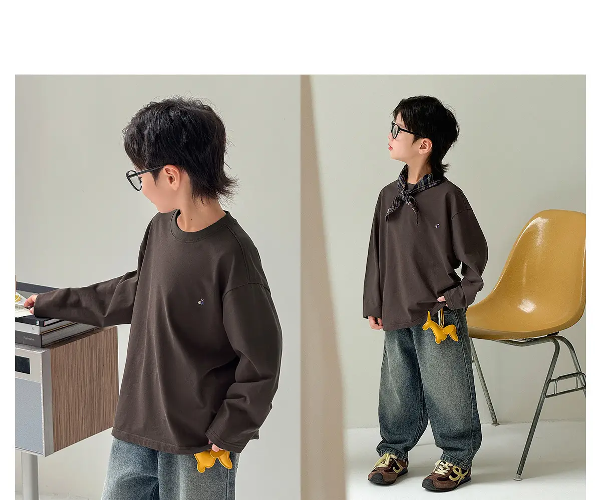 Pure Cotton Boys T-Shirt 2025 Autumn Long Sleeve Casual Wear — feature 52