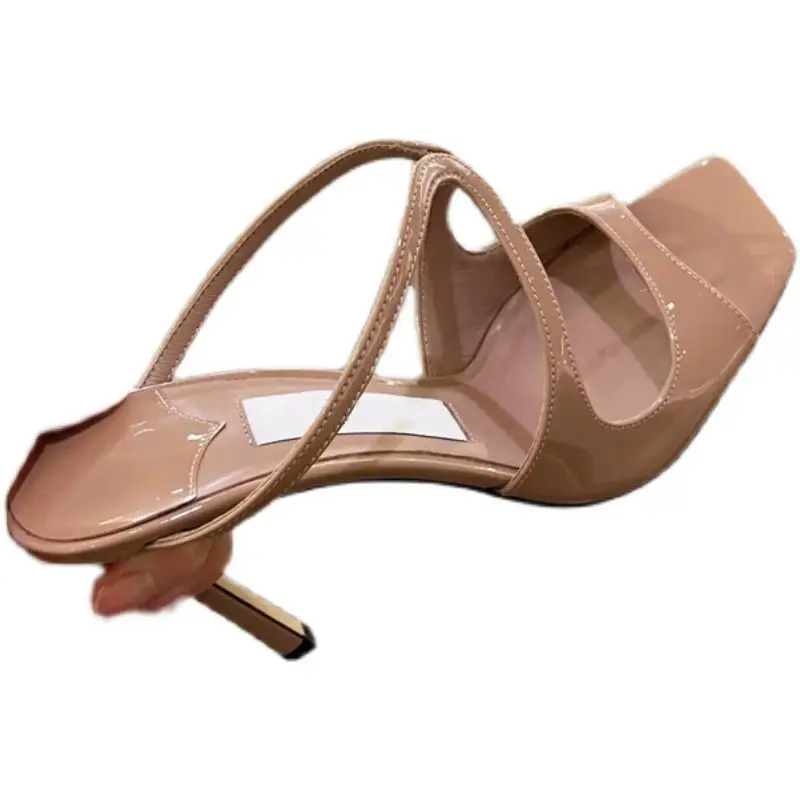 Women's Beige Open Toe Stiletto Heels 2025