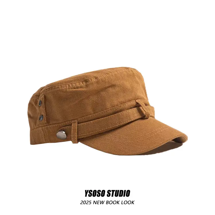 Japanese Retro Vintage Duckbill Cap for Women Brown - Image 3