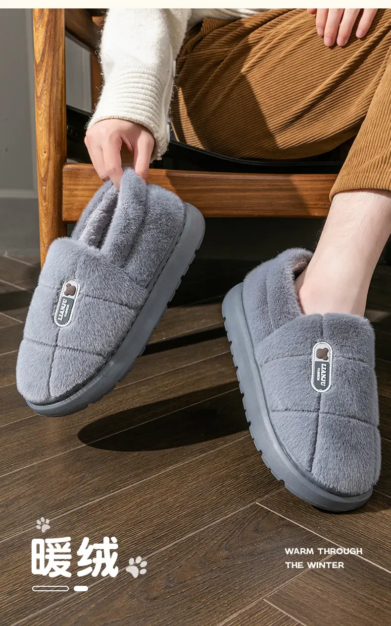Pink Faux Fur Warm Slippers for Women Autumn Winter 2025 — feature 12