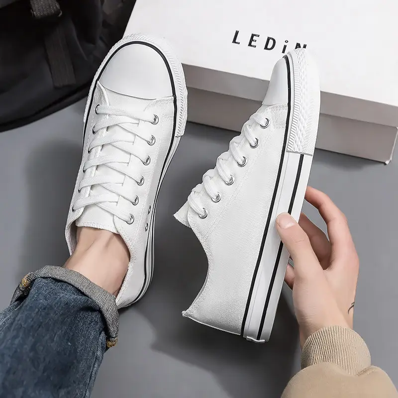 White Shoes, Student Cloth Shoes, Labor Protection Sneakers, Low-Top Track and Field Training Flats, Lace-Up Sports Meeting Dance Shoes, Women's Shoes - Image 11