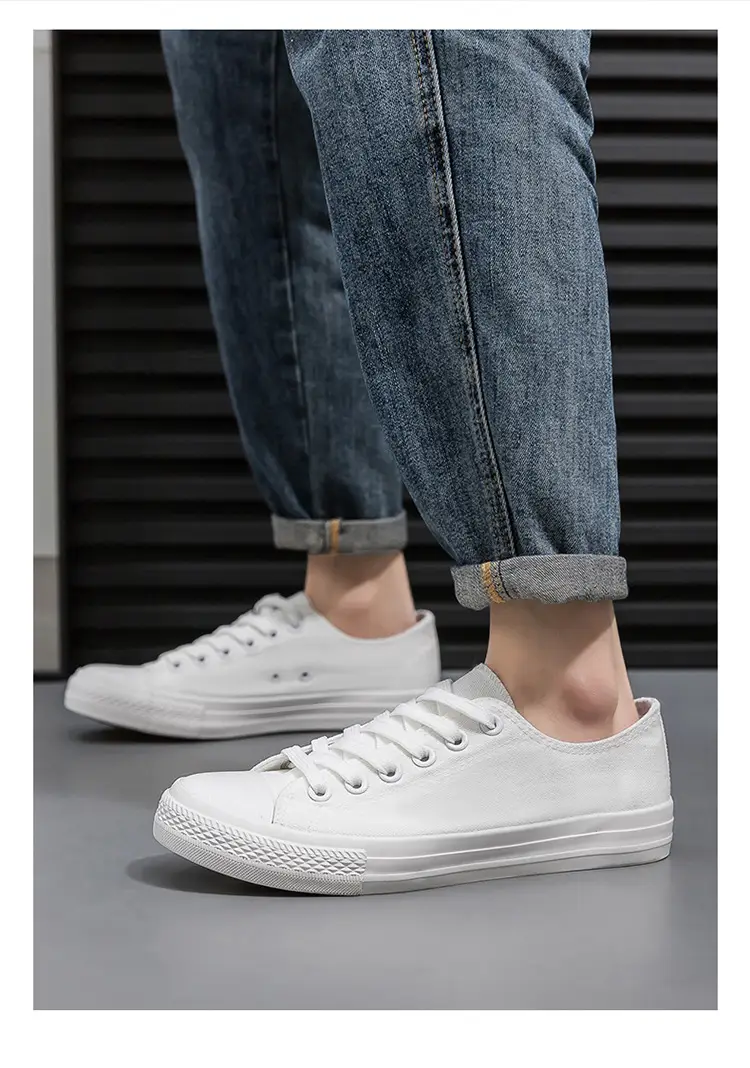 White Shoes, Student Cloth Shoes, Labor Protection Sneakers, Low-Top Track and Field Training Flats, Lace-Up Sports Meeting Dance Shoes, Women's Shoes — feature 10