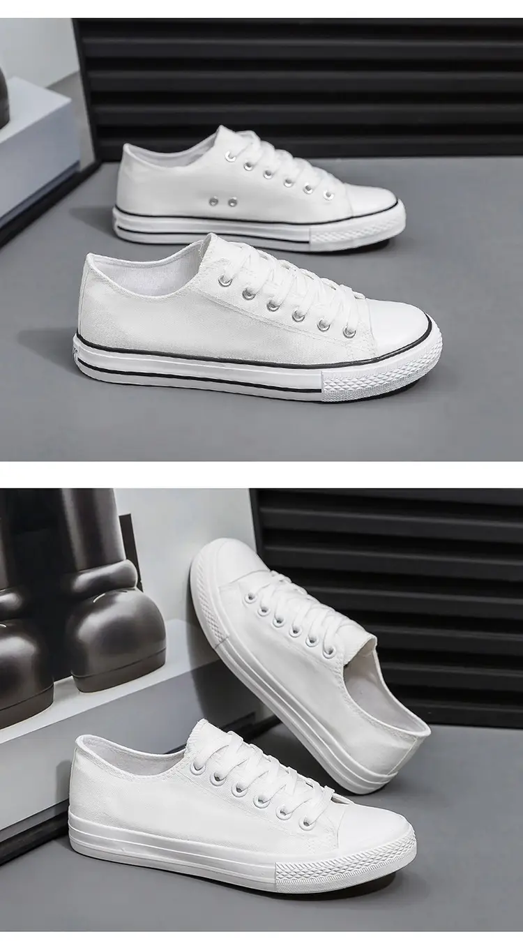 White Shoes, Student Cloth Shoes, Labor Protection Sneakers, Low-Top Track and Field Training Flats, Lace-Up Sports Meeting Dance Shoes, Women's Shoes — feature 18