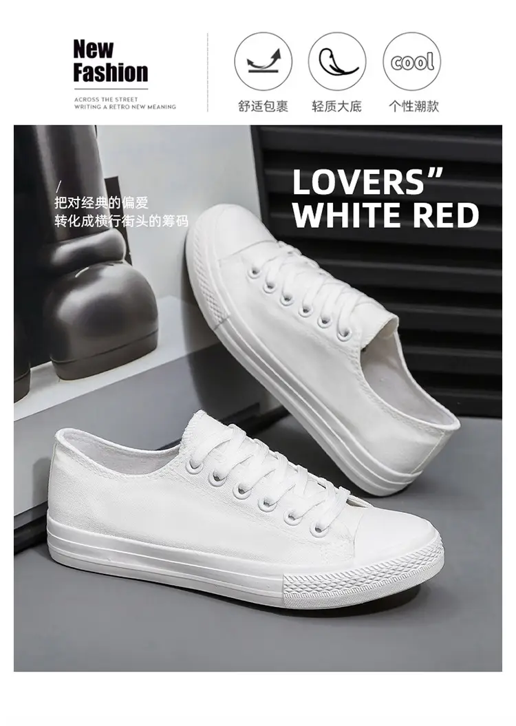 White Shoes, Student Cloth Shoes, Labor Protection Sneakers, Low-Top Track and Field Training Flats, Lace-Up Sports Meeting Dance Shoes, Women's Shoes — feature 2