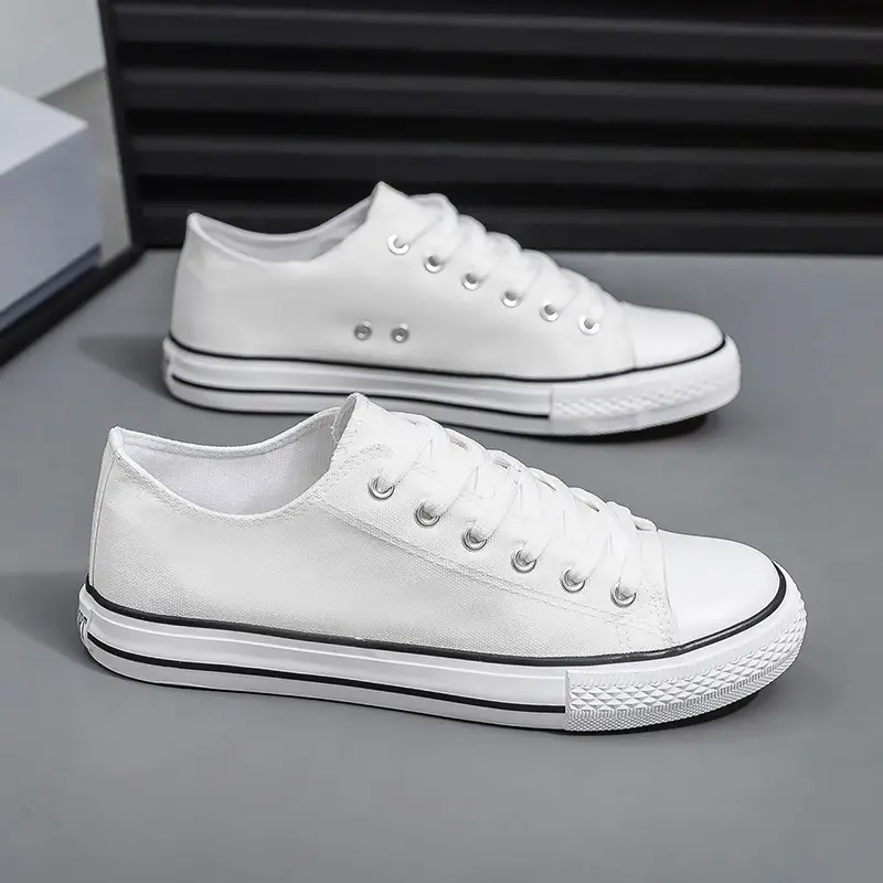 White Shoes, Student Cloth Shoes, Labor Protection Sneakers, Low-Top Track and Field Training Flats, Lace-Up Sports Meeting Dance Shoes, Women's Shoes - Image 2