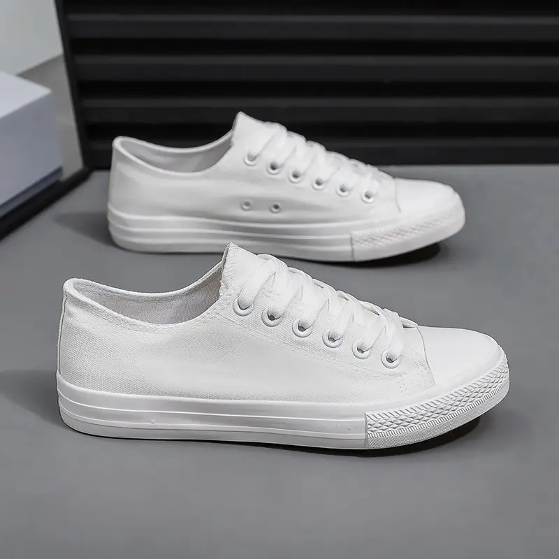 White Shoes, Student Cloth Shoes, Labor Protection Sneakers, Low-Top Track and Field Training Flats, Lace-Up Sports Meeting Dance Shoes, Women's Shoes - Image 3