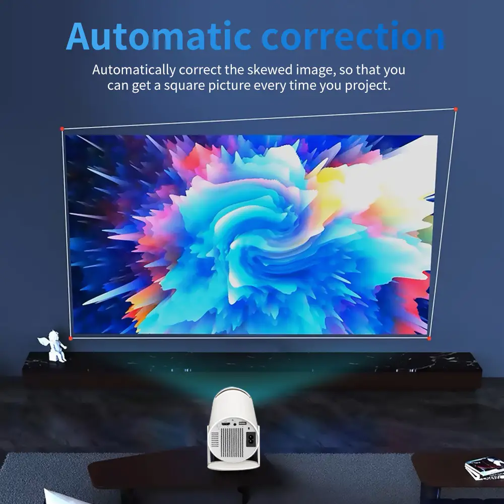 Cross-Border Hy300 Portable Mini Hy300 Outdoor Home-Use Smart Projector with Stand and Bubble Tube, Ultra-Clear — feature 2