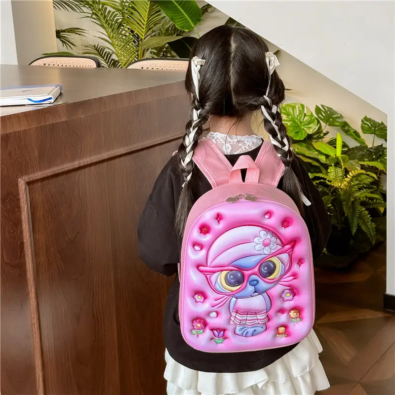 Children's Stereo Schoolbags, Kindergarten Boys and Girls, Large-Capacity Backpacks, Cartoon Cute Concave Shell Stereo Backpacks
