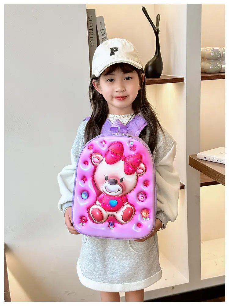 Children's Stereo Schoolbags, Kindergarten Boys and Girls, Large-Capacity Backpacks, Cartoon Cute Concave Shell Stereo Backpacks — feature 11
