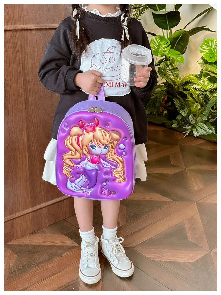 Children's Stereo Schoolbags, Kindergarten Boys and Girls, Large-Capacity Backpacks, Cartoon Cute Concave Shell Stereo Backpacks — feature 13