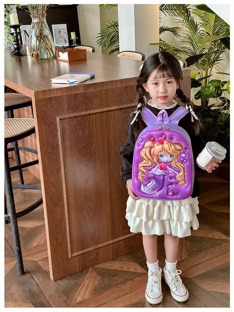 Children's Stereo Schoolbags, Kindergarten Boys and Girls, Large-Capacity Backpacks, Cartoon Cute Concave Shell Stereo Backpacks — feature 14