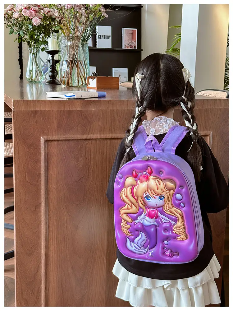 Children's Stereo Schoolbags, Kindergarten Boys and Girls, Large-Capacity Backpacks, Cartoon Cute Concave Shell Stereo Backpacks — feature 15