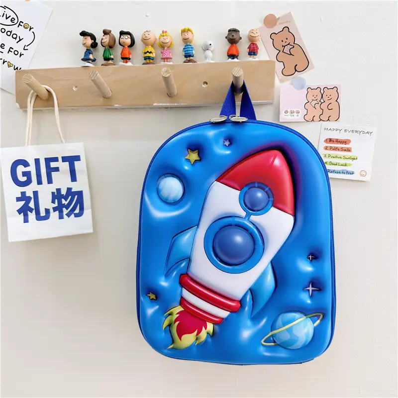Children's Stereo Schoolbags, Kindergarten Boys and Girls, Large-Capacity Backpacks, Cartoon Cute Concave Shell Stereo Backpacks