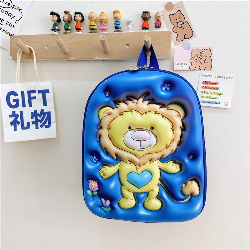 Children's Stereo Schoolbags, Kindergarten Boys and Girls, Large-Capacity Backpacks, Cartoon Cute Concave Shell Stereo Backpacks