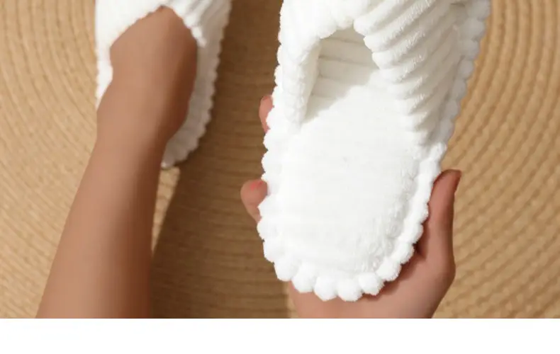2026 Cross-Border Hot-Selling Amazon European and American Style Cross-Strap Cotton Slippers for Women, Skin-Friendly Plush Cotton Slippers for Women — feature 20