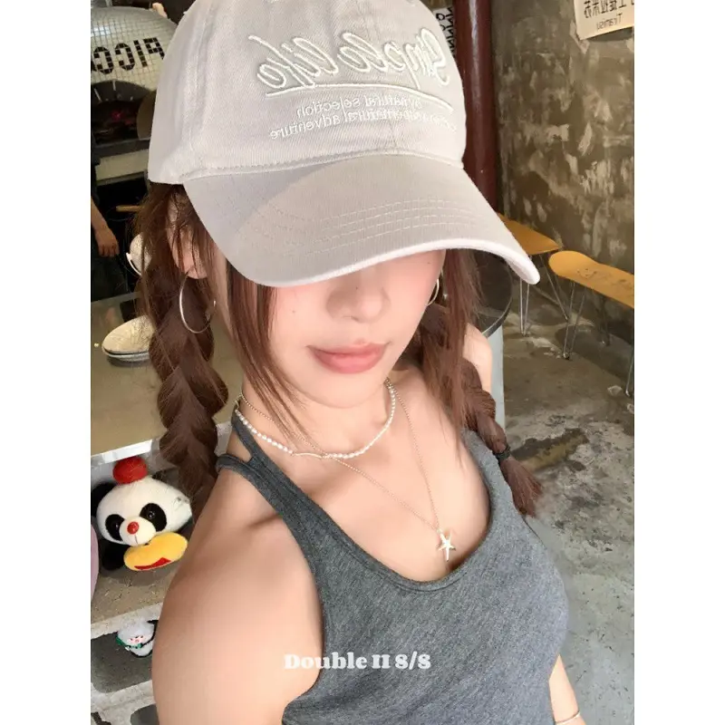 Double I I Retro Letter Embroidery Baseball Cap for Women - Image 9