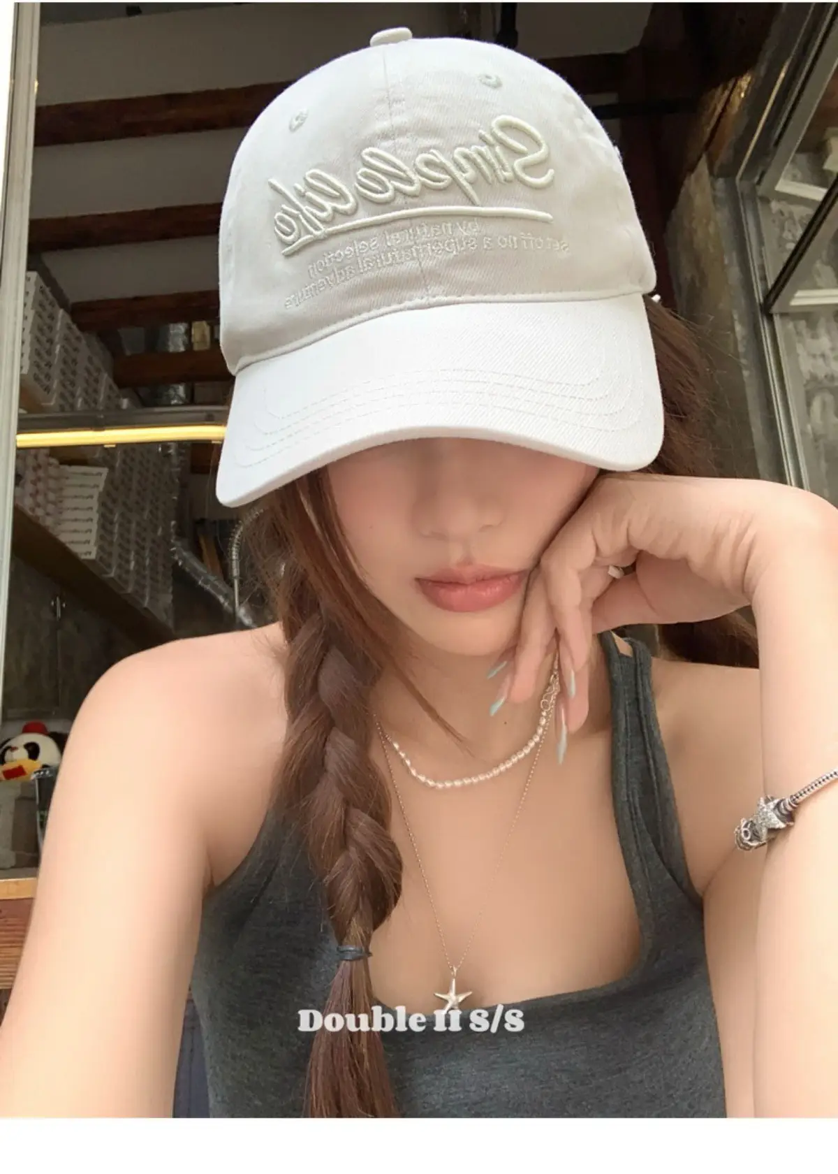 Double I I Retro Letter Embroidery Baseball Cap for Women — feature 21