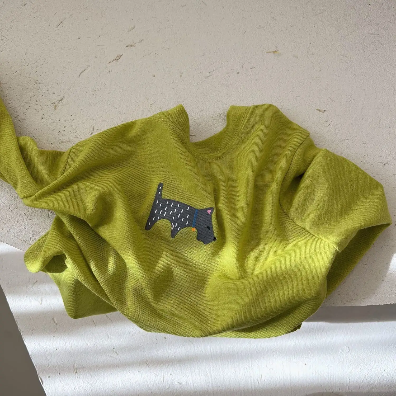 Pure Cotton Korean Style Light Blue Long Sleeve T-Shirt for Boys Girls - Image 2