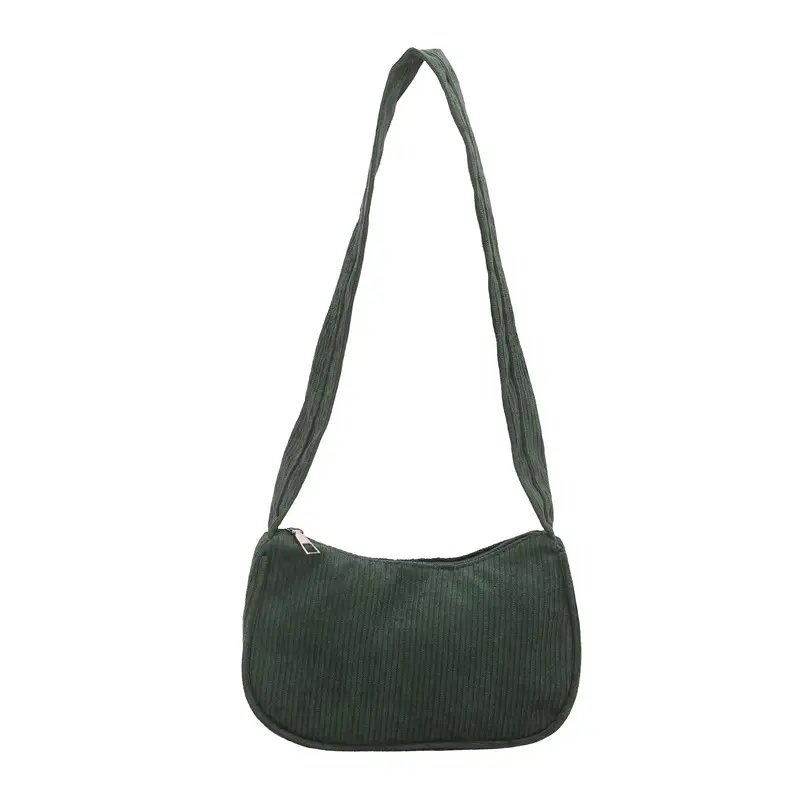 Trendy Square Bag for Women Corduroy Solid Color - Image 10