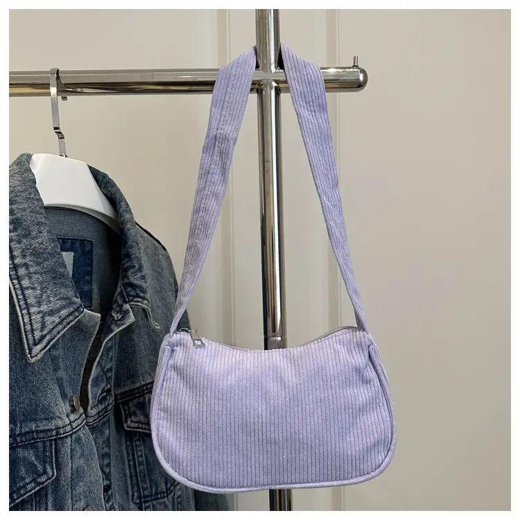 Trendy Square Bag for Women Corduroy Solid Color — feature 27