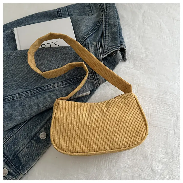 Trendy Square Bag for Women Corduroy Solid Color — feature 28