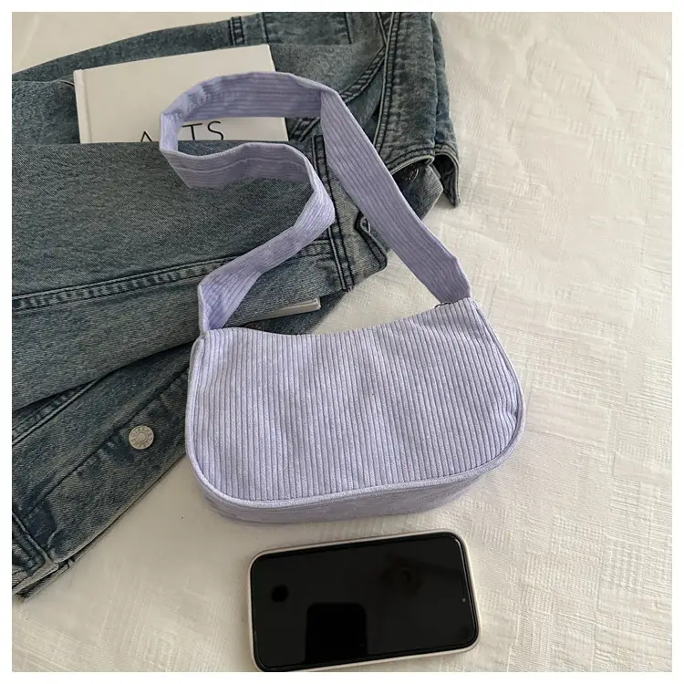 Trendy Square Bag for Women Corduroy Solid Color — feature 30