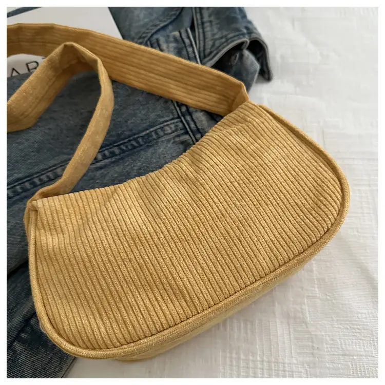 Trendy Square Bag for Women Corduroy Solid Color — feature 31