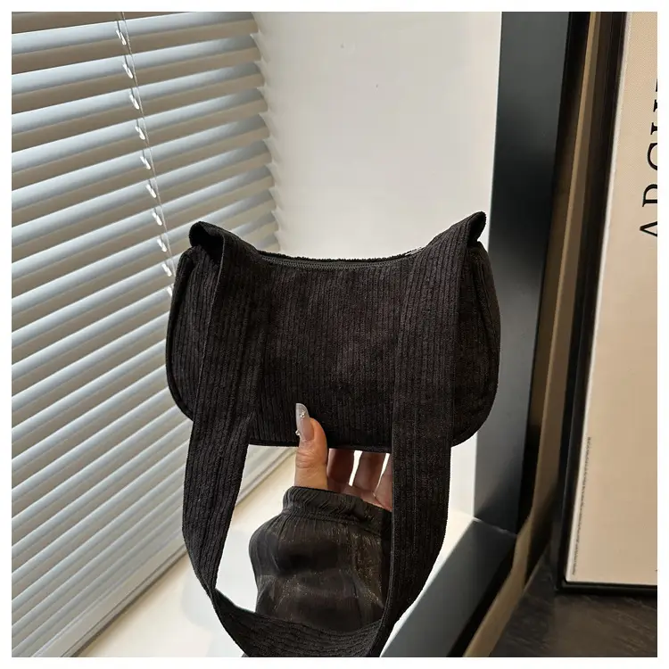 Trendy Square Bag for Women Corduroy Solid Color — feature 32