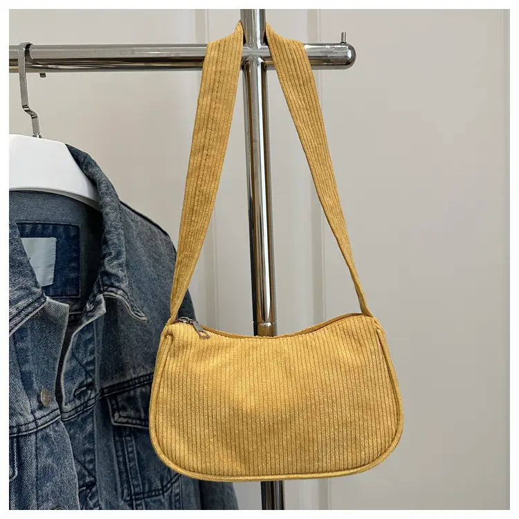 Trendy Square Bag for Women Corduroy Solid Color — feature 35