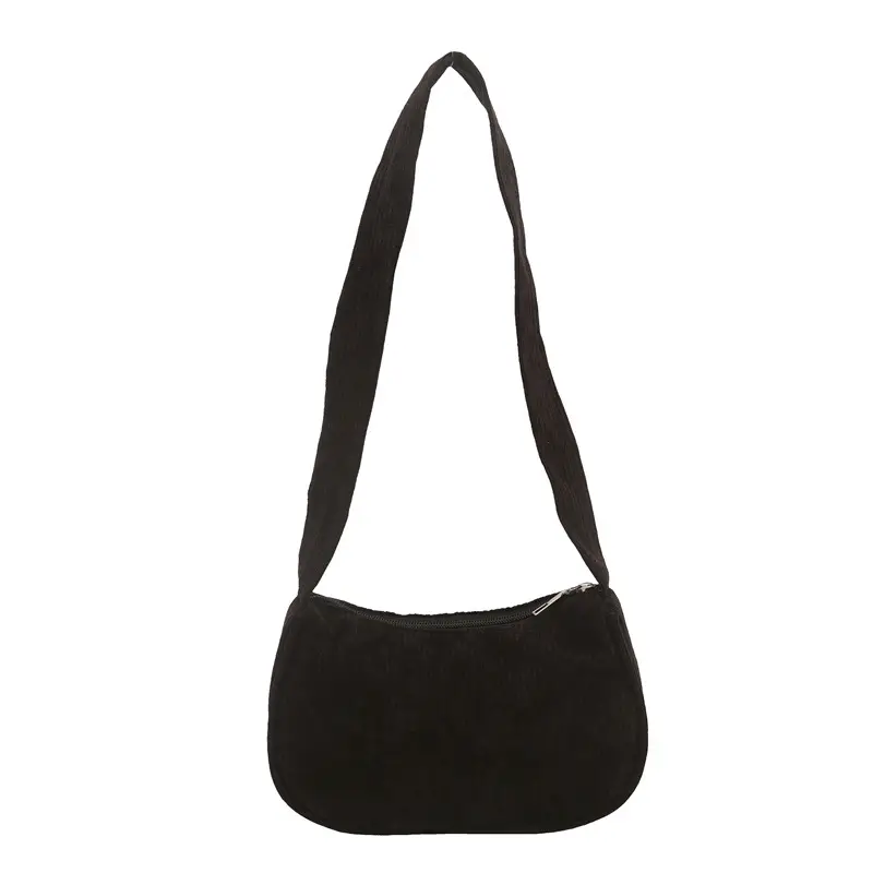 Trendy Square Bag for Women Corduroy Solid Color - Image 2