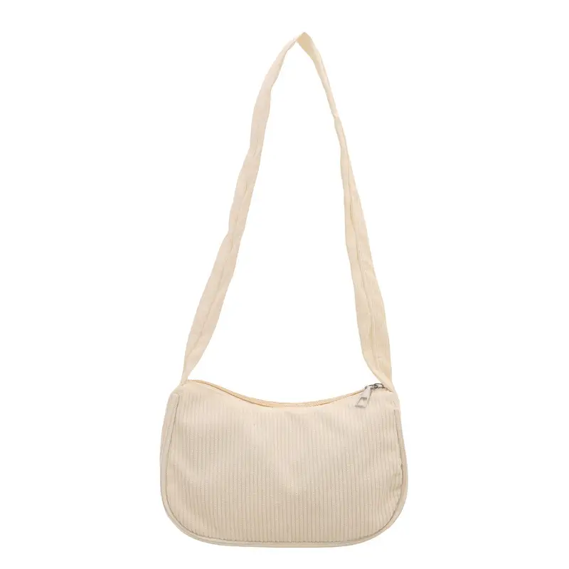 Trendy Square Bag for Women Corduroy Solid Color - Image 3