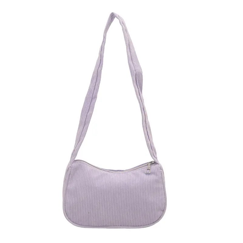 Trendy Square Bag for Women Corduroy Solid Color - Image 5