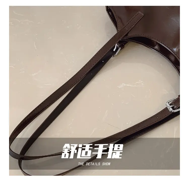 Black Leather Tote Bag for Women Large Capacity Shoulder Bag — feature 4