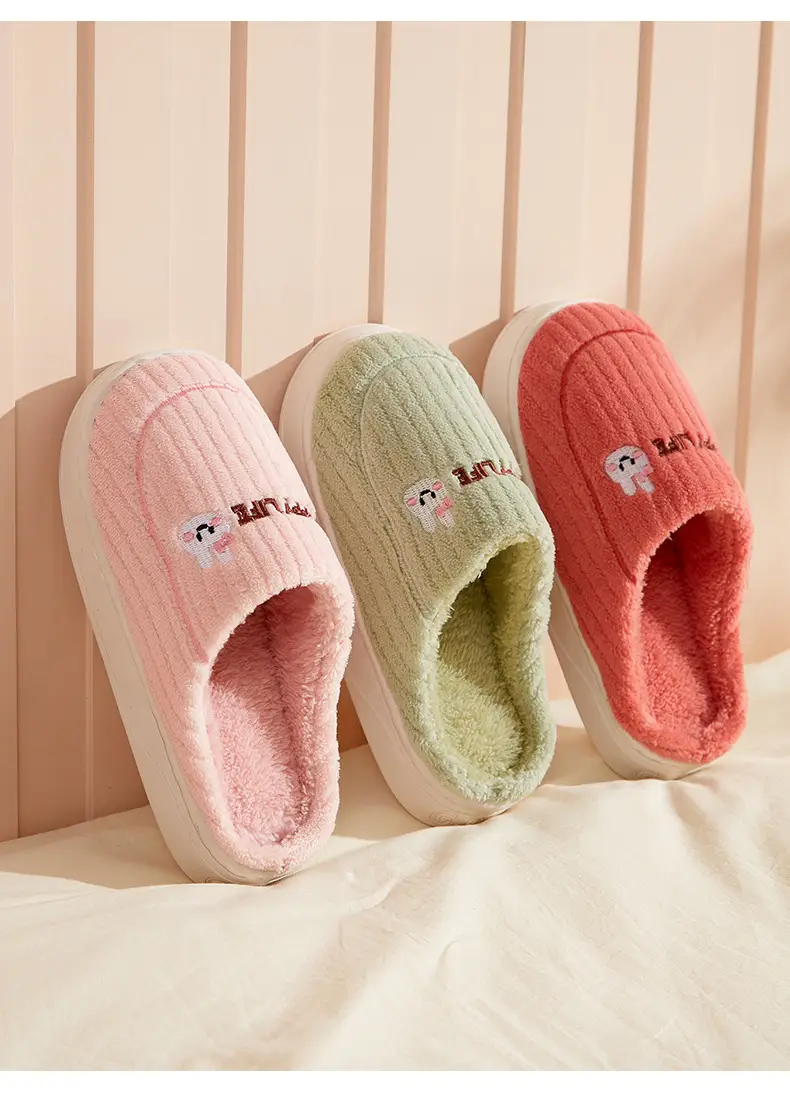 Men Winter Furry Slippers Grey Cotton Warm Indoor — feature 17